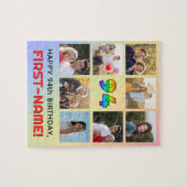 94. Geburtstag: Fun Rainbow #, Individuelle Name & Puzzle (Horizontal)
