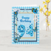94. Geburtstag mit Scrapbook-Effekt Karte (Gelbe Blume)