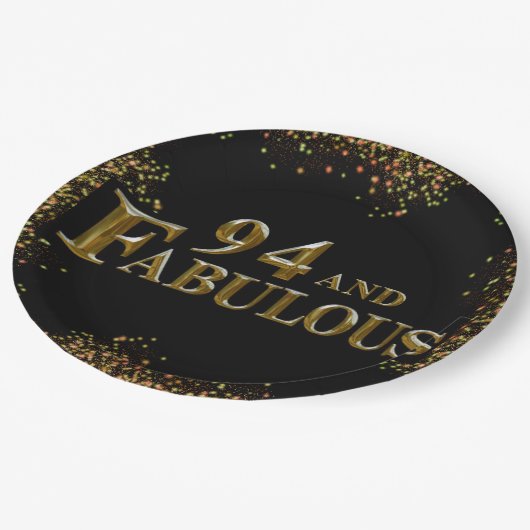 94. Geburtstag Pappteller (Schrägansicht)