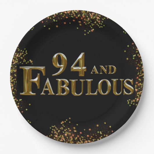 94. Geburtstag Pappteller (Vorderseite)