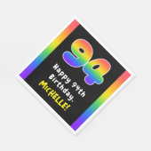 94. Geburtstag: Rainbow Spectrum # 94, Individuell Serviette (Ecke)