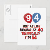 94. Geburtstagsdesigns Postkarte (Vorne/Hinten)