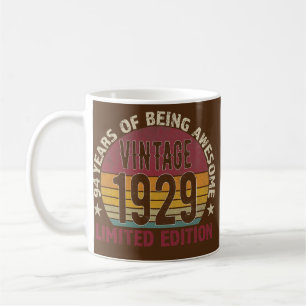 94. Geburtstagsgeschenke Männer Vintag 1929 94 Jah Kaffeetasse