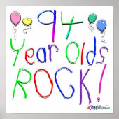 94 Jahre alt Rock ! Poster (Vorne)