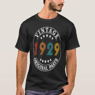 94 Jahre alter Retro Vintag 1929 94. Geburtstag 1 T-Shirt