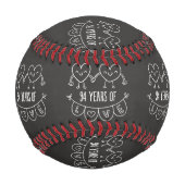 94. Jubiläum Geschenk Chalk Herzen Baseball (Rückseite)