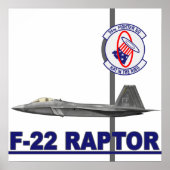 94. Kämpfer Squadron F-22 Raptor Print Poster (Vorne)