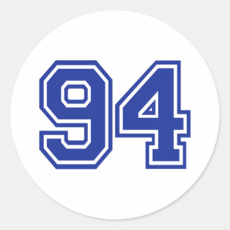 94 - Nummer Runder Aufkleber