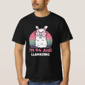94th Birthday Llamazing Llama 94 Year Old Birthday T-Shirt (Vorderseite)
