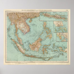 9596 Indocina, Siam, Arcipelago Malese Poster
