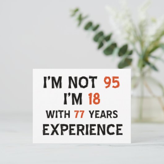 95. coole Geburtstagsdesigns Postkarte (Stehend Vorderseite)