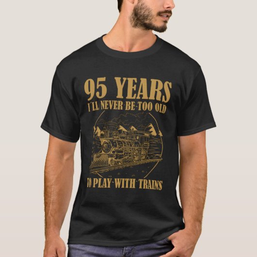 95 Eisenbahn-Dampfzug 95. T-Shirt (Vorderseite)