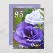 95 Erinnerungsjahre - Geburtstagsfeier Einladung (Vorne/Hinten)