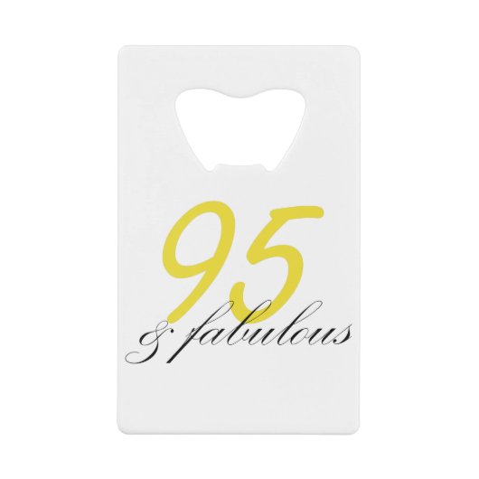 95 & Fabulous Geldbeutel Flaschenöffner (Vorderseite)