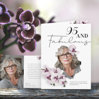 95 & Fantastische Orchideen-Foto-Geburtstagskarte