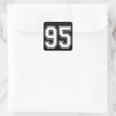 95 fünfundneunzig Varianznum Quadratischer Aufkleber (Tasche)
