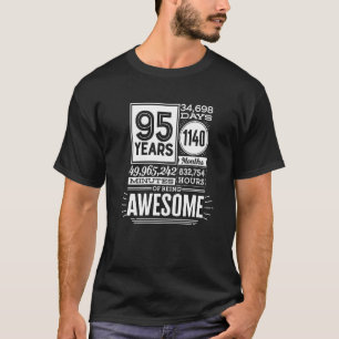 95. Geburtstag 95 Jahre Phantastisch 34675 Tage T-Shirt