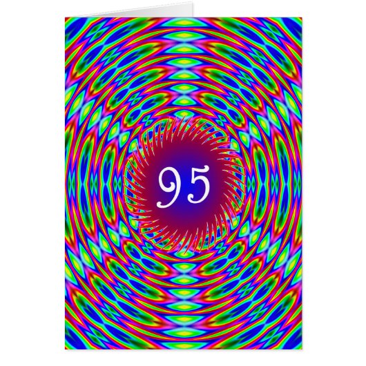 95. Geburtstag Abstrakte Trippy-Wirbel (Vorne)