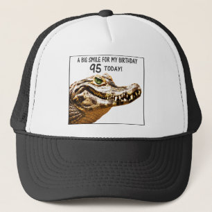 95. Geburtstag Alligator Lächeln Truckerkappe