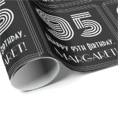 95. Geburtstag: Art Deco Inspiriert Aussehen "95"  Geschenkpapier (Rolleneckpunkt)