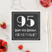 95. Geburtstag ~ Art Deco Inspiriert Look "95", Na Serviette (Beispiel)