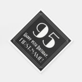 95. Geburtstag ~ Art Deco Inspiriert Look "95", Na Serviette (Ecke)
