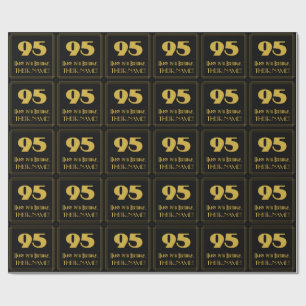 95. Geburtstag – Art Deco inspiriertes Aussehen "9 Geschenkpapier