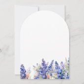 95. Geburtstag Blue Larkspur Juli Geburtstag Blume Einladung (Rückseite)