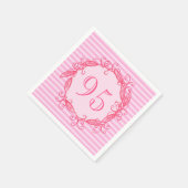95. Geburtstag der Frauen Schönes Rosa Wirbel Serviette (Ecke)