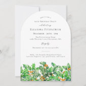 95. Geburtstag Dezember Geburtstag Blume Holly Arc Einladung (Vorderseite)