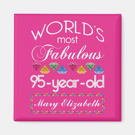 95. Geburtstag Die prächtigsten farbenfrohen Edels Magnet (Vorne)