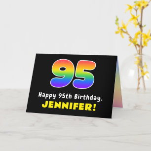 95. Geburtstag: Farbiger Regenbogen Nr. 95, Indivi Karte