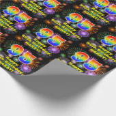 95. Geburtstag: Fun Fireworks, Rainbow Look # "95" Geschenkpapier (Ecke)