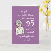 95. Geburtstag für ihre Funny Card Karte (Gelbe Blume)