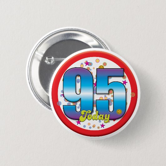 95. Geburtstag heute v2 Button (Vorne & Hinten)