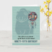 95. Geburtstag Indischer Bär Karte (Gelbe Blume)