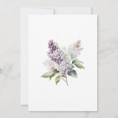 95. Geburtstag Lila Spring Lilac Blume Einladung (Rückseite)