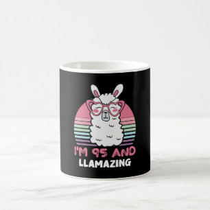 95. Geburtstag Llamazing Llama 95 Jahre alt Geburt Kaffeetasse