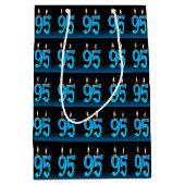 95. Geburtstag mit Augenkerzen Mittlere Geschenktüte (Vorderseite)