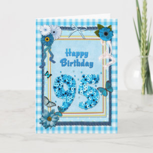 95. Geburtstag mit Scrapbook-Effekt Karte