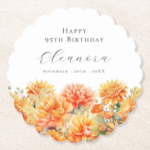 95. Geburtstag November-Geburtsblume Chrysantheme Untersetzer