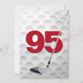 95. Geburtstag Party Golf Thema Einladung (Vorderseite)