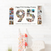 95. Geburtstag Party Nummer 95 FotoCollage Banner (Insitu)