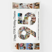 95. Geburtstag Party Nummer 95 FotoCollage Banner (Vertikal)