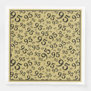 95. Geburtstag Party Nummer Muster Schwarz/Gold Serviette