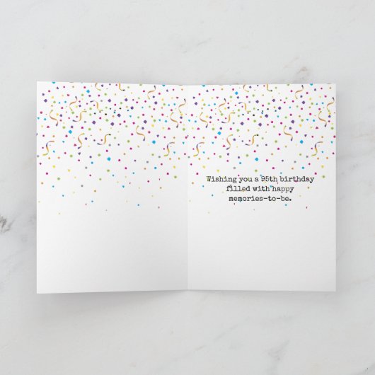 95. Geburtstag Retro Schreibmaschine Karte (Innenseite)