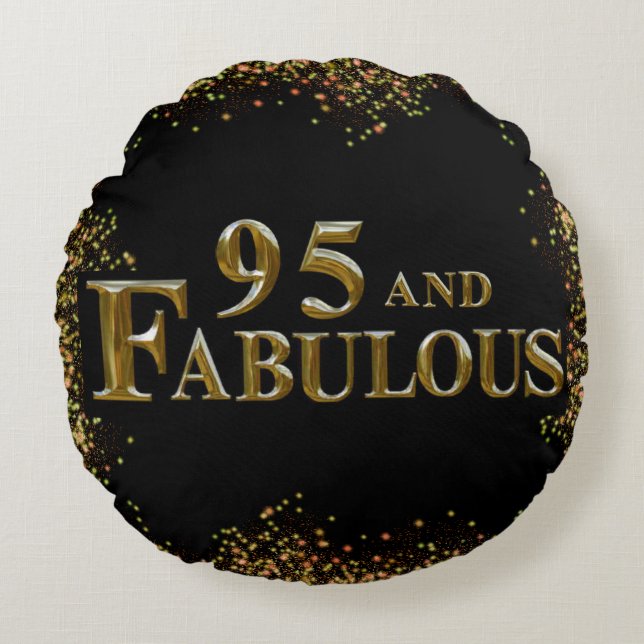95. Geburtstag Rundes Kissen (Vorderseite)