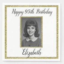 95. Geburtstag Servietten mit individuellem Foto i