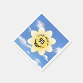 95. Geburtstag Sommer Sonnenschein und Wolken Serviette (Ecke)