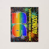 95. Geburtstag: Spaß, bunte feierliche Feuerwerke Puzzle (Vertikal)